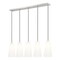 Z-Lite Farrell 5 Light Linear Chandelier, 7.25in. W x 13.75in. H, Brushed Nickel 3043P7-5L-BN - alternate 1